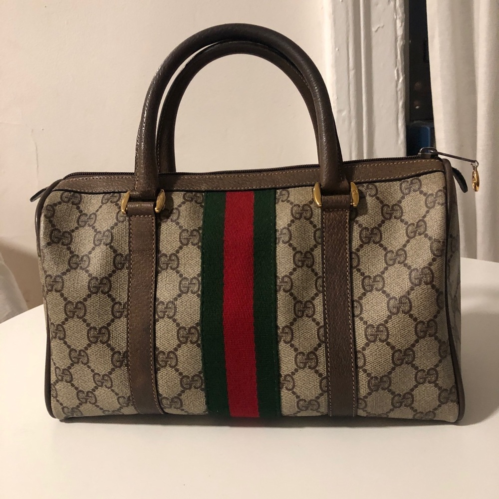 Authentic Gucci GG Monogram Boston Bag - Picture 2 of 7